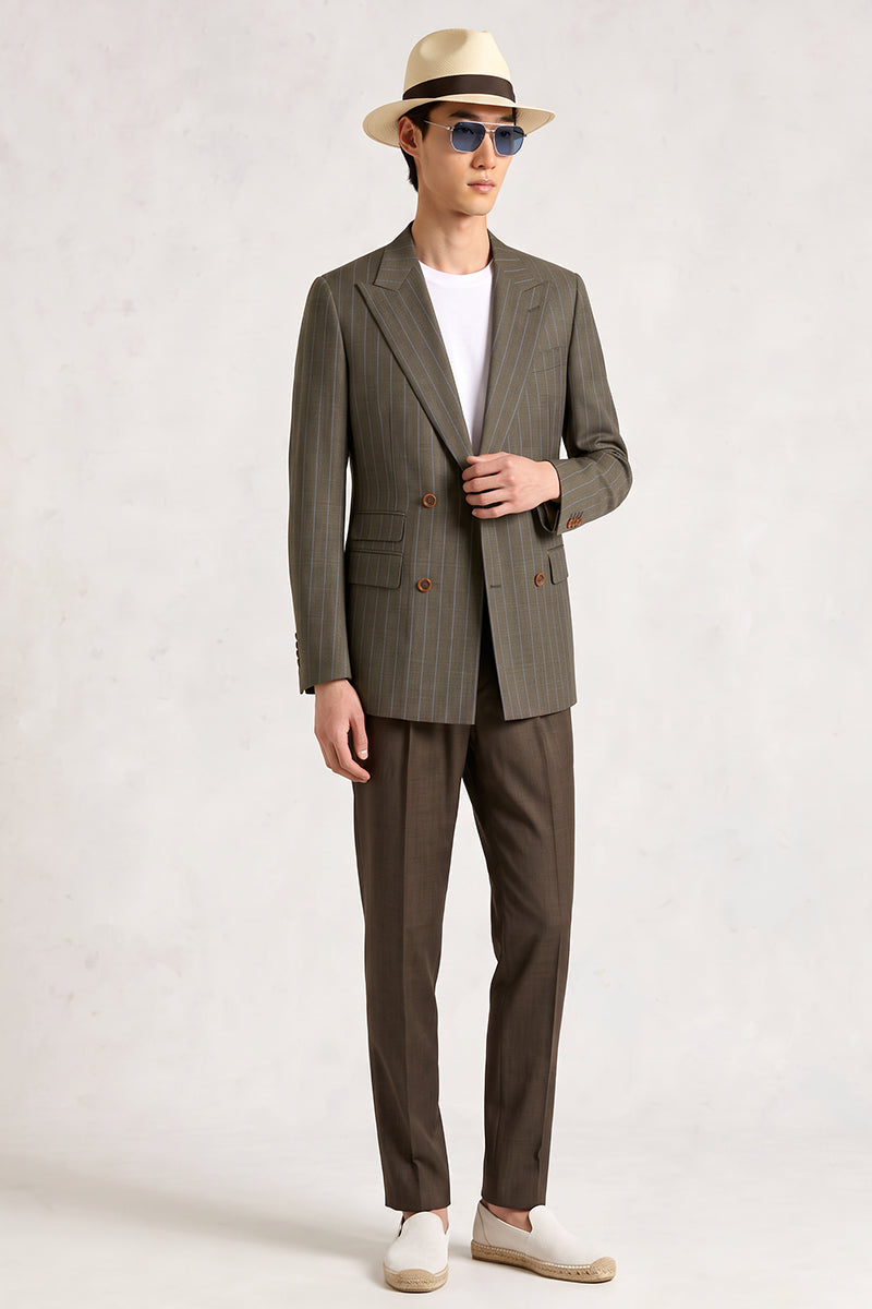 Brown 50% Merino Wool Suit