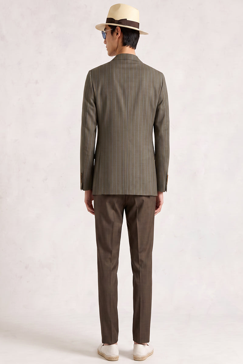Brown 50% Merino Wool Suit