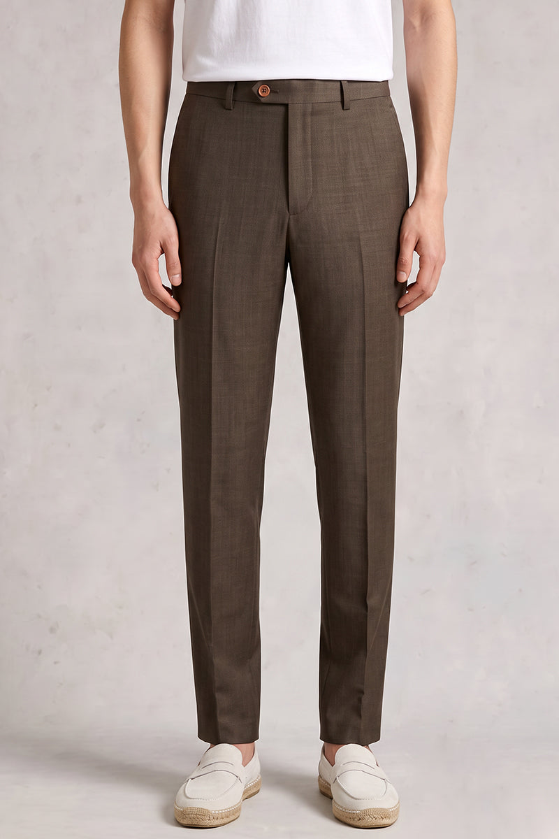 Braune Merinowollhose zum Anzug