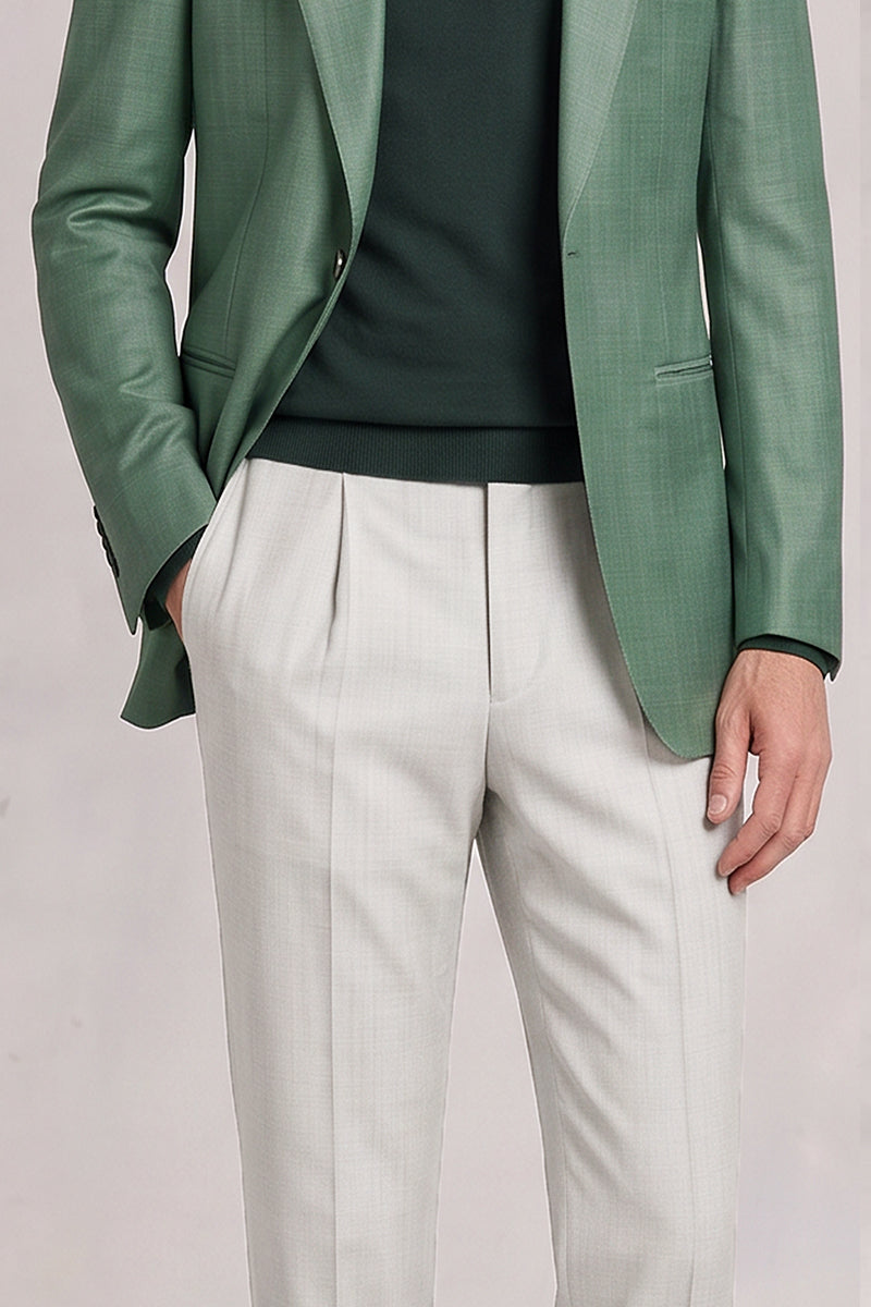 Costume en laine mérinos vert