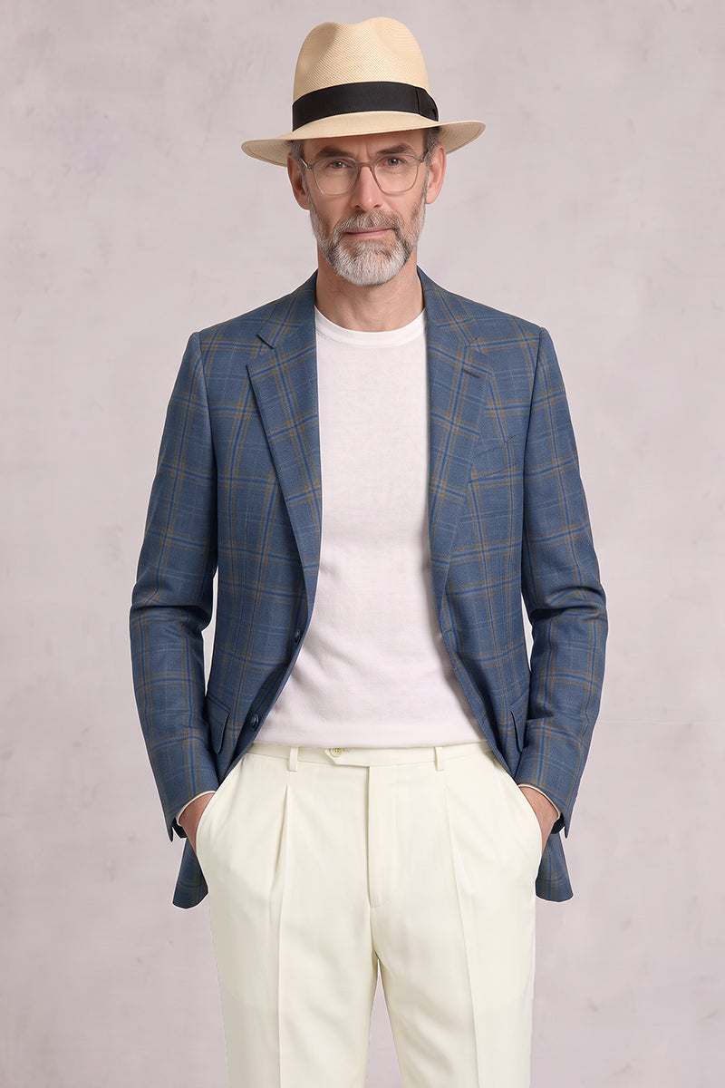 Blue 50% Merino Wool Suit