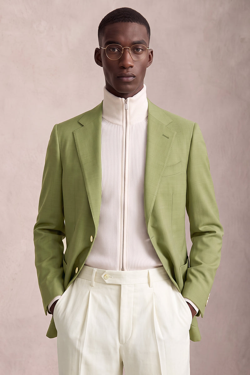Green 50% Merino Wool Suit
