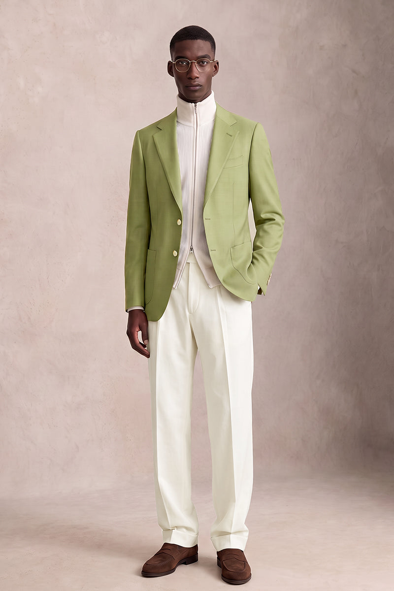 Green 50% Merino Wool Suit