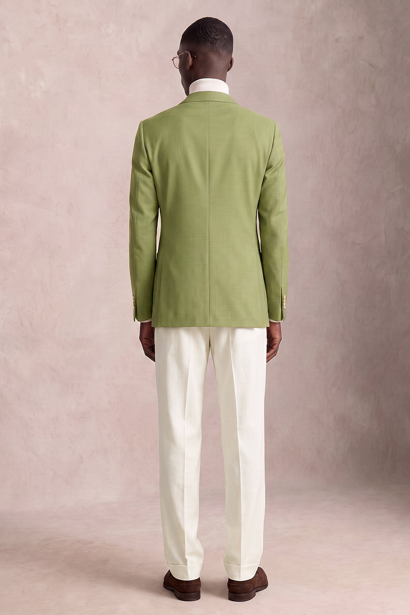 Costume en laine mérinos vert