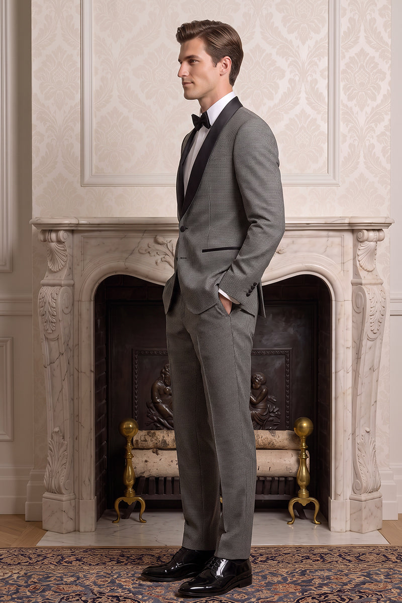 Gray 100% Merino Wool Suit