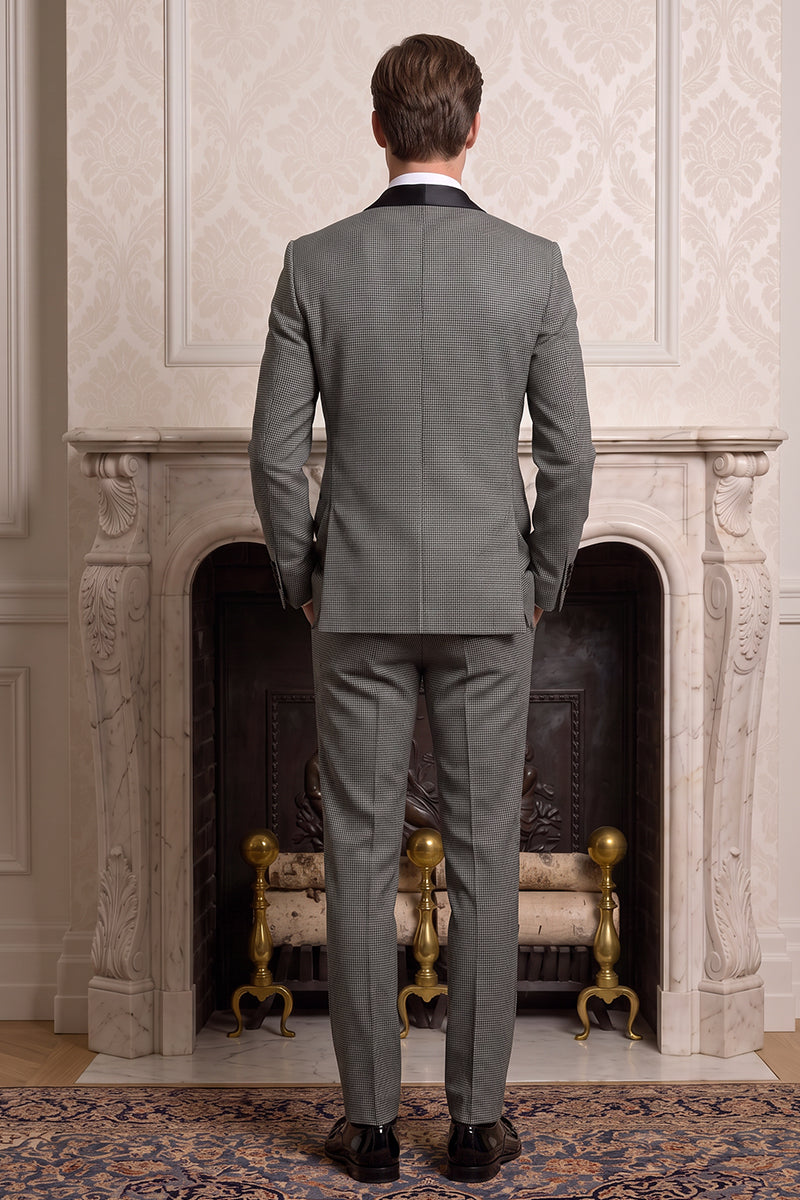 Gray 100% Merino Wool Suit