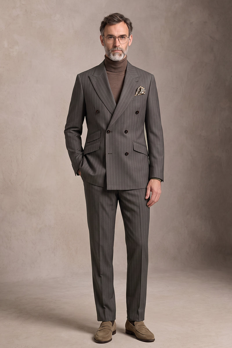 Brown 50% Merino Wool Suit