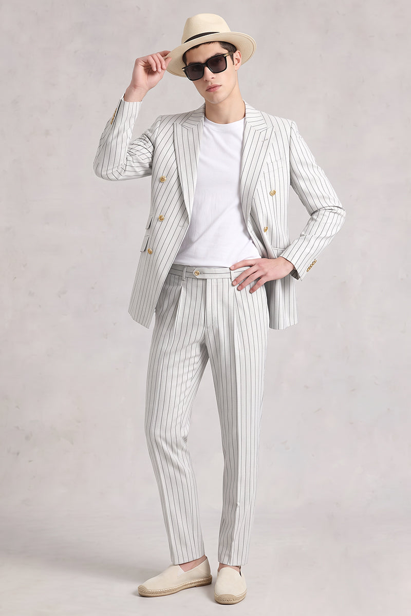Gray 50% Merino Wool Suit