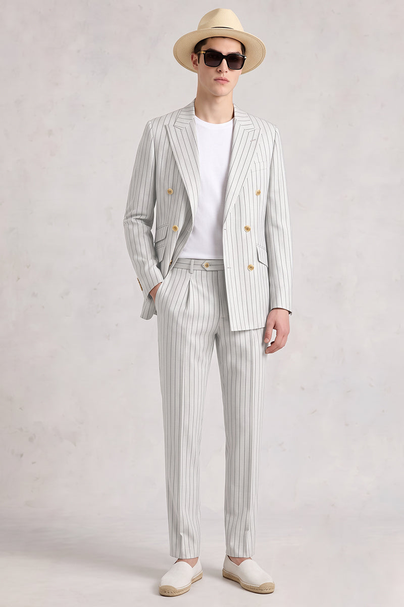 Gray 50% Merino Wool Suit