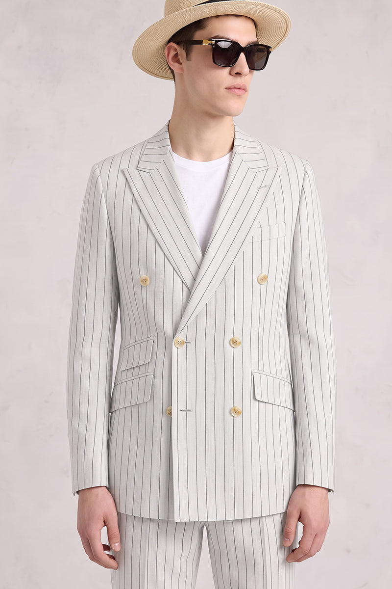 Gray 50% Merino Wool Suit