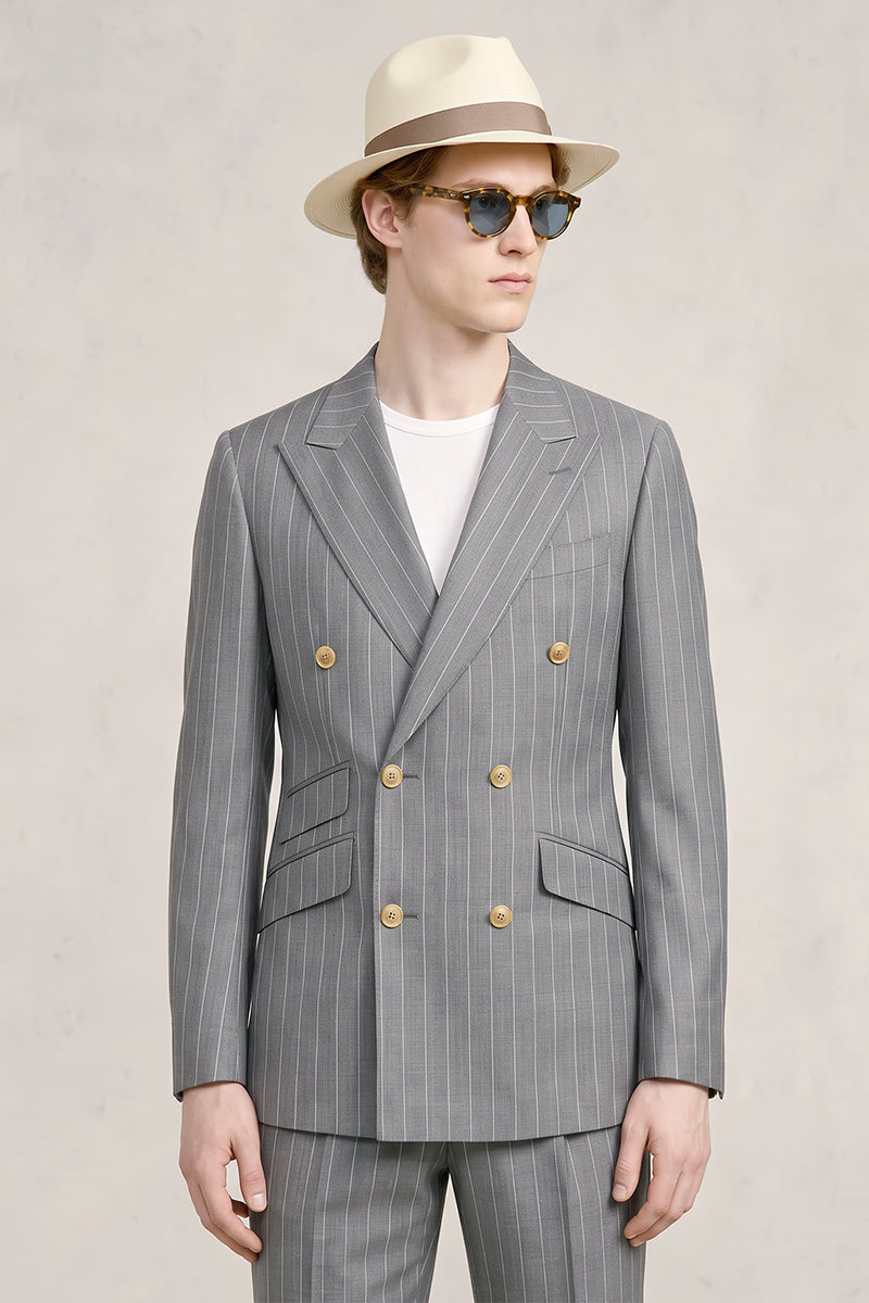 Gray 50% Merino Wool Suit