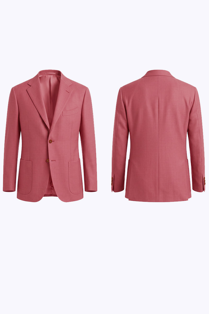 Blazer rosa in lana merino