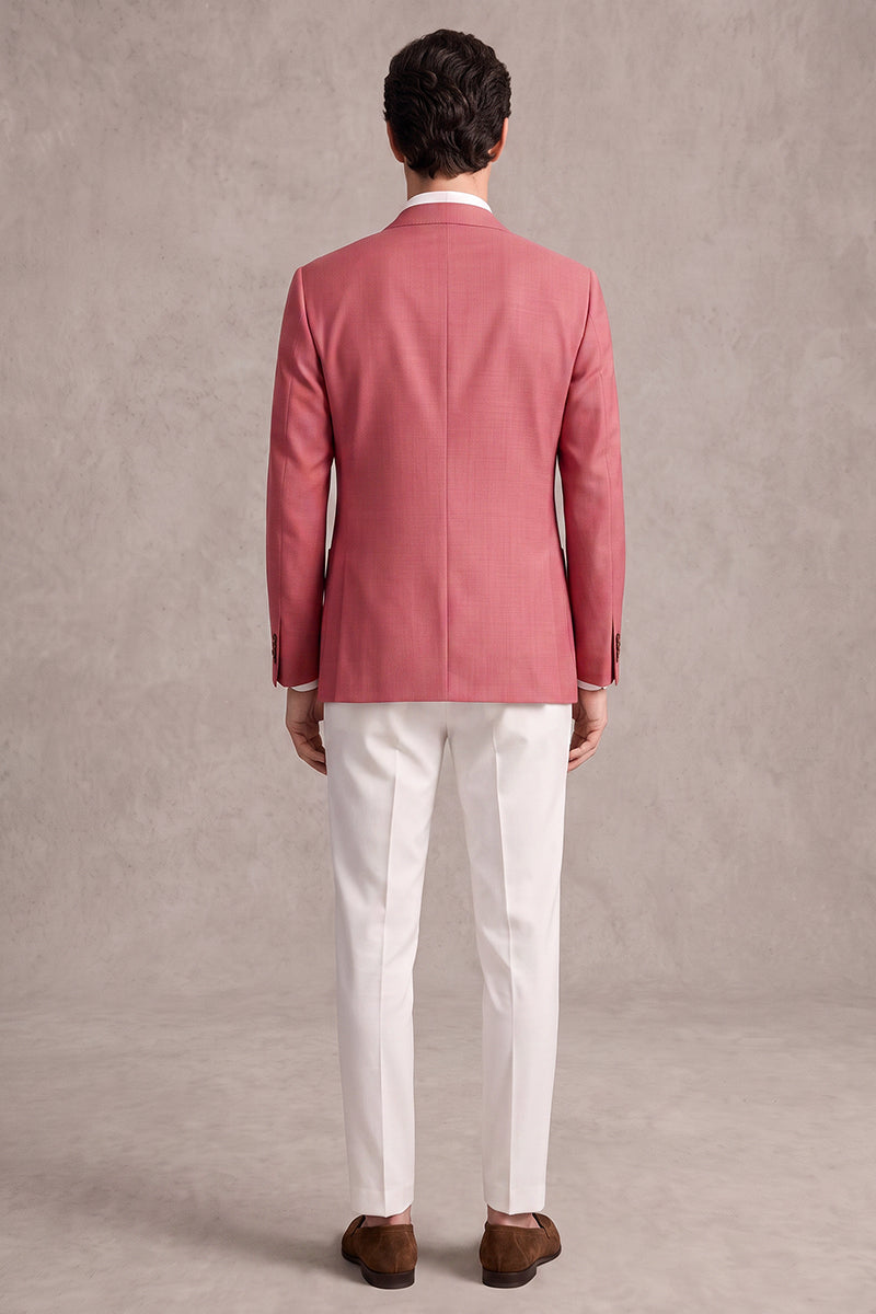 Blazer rosa in lana merino