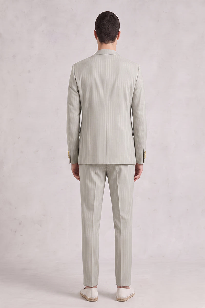 Beige 50% Merino Wool Suit