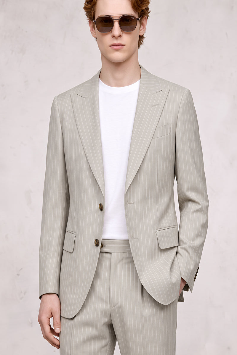 Gray 50% Merino Wool Suit