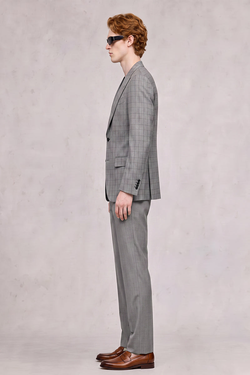 Gray 50% Merino Wool Suit