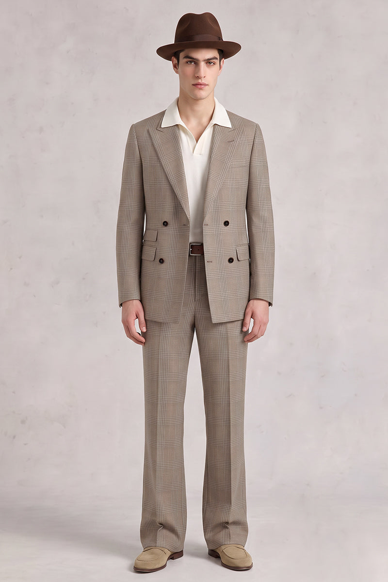 Brown 50% Merino Wool Suit