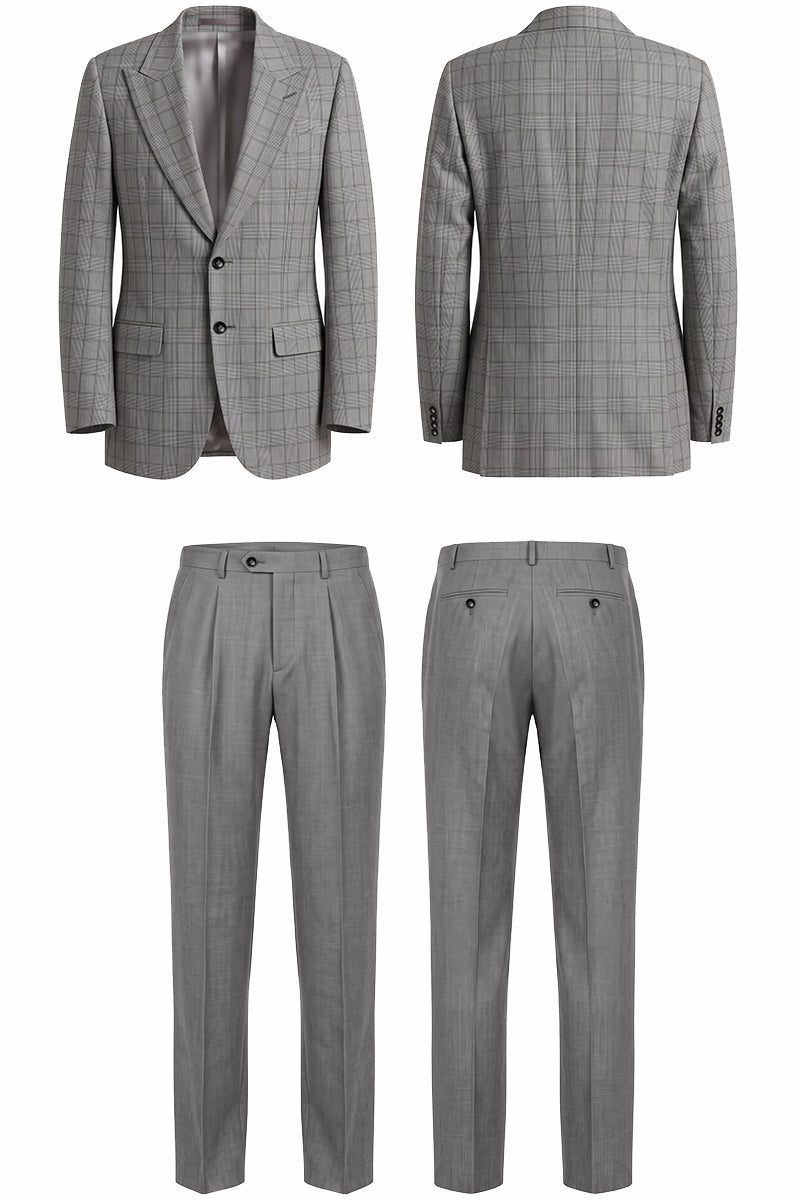 Gray 50% Merino Wool Suit