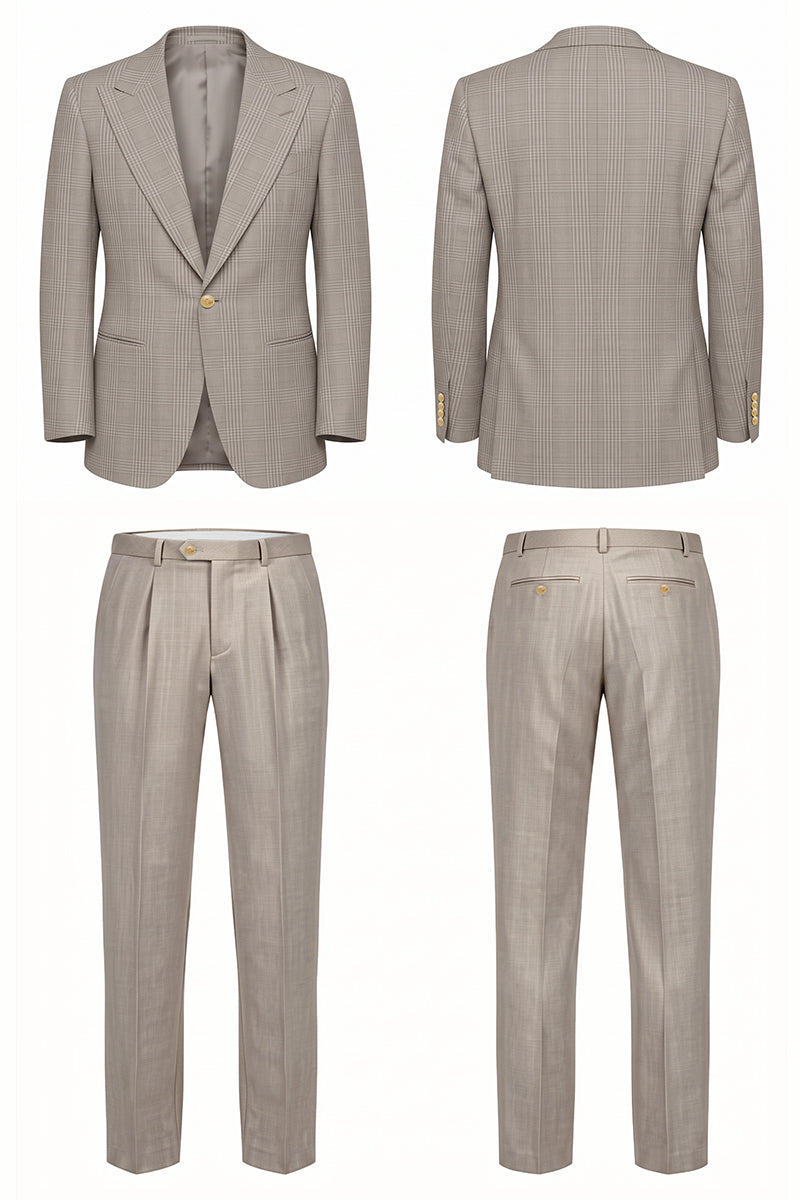 Gray 50% Merino Wool Suit