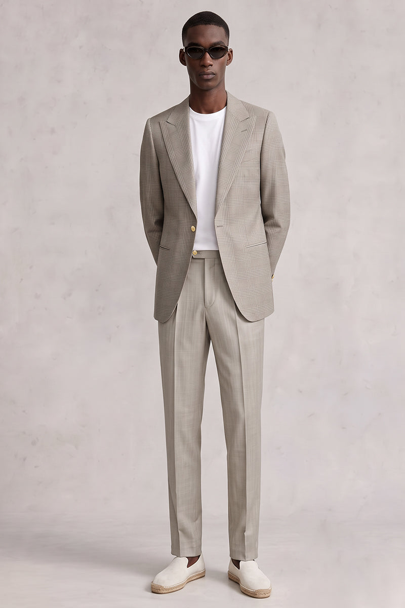 Gray 50% Merino Wool Suit