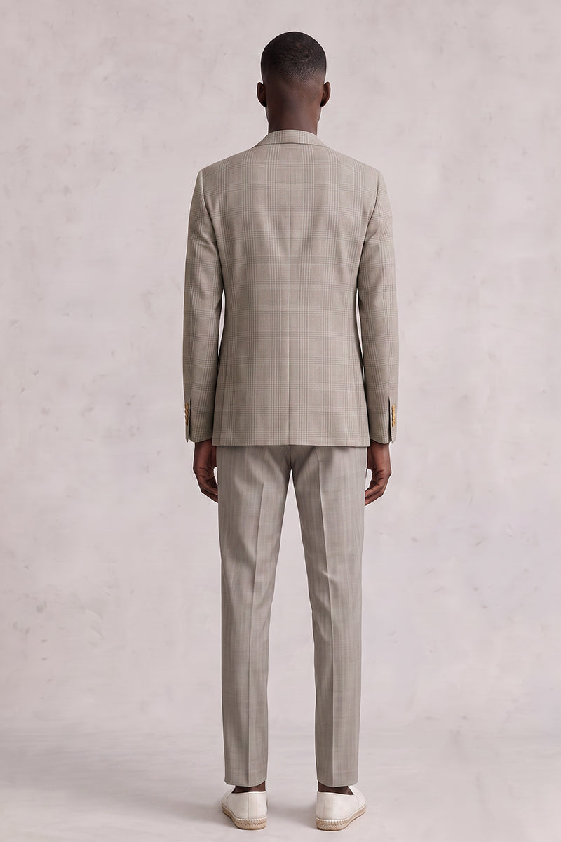 Gray 50% Merino Wool Suit