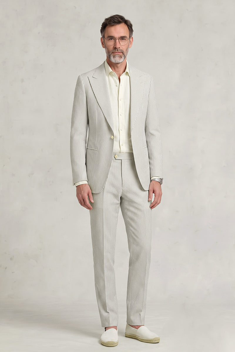 Gray 50% Merino Wool Suit
