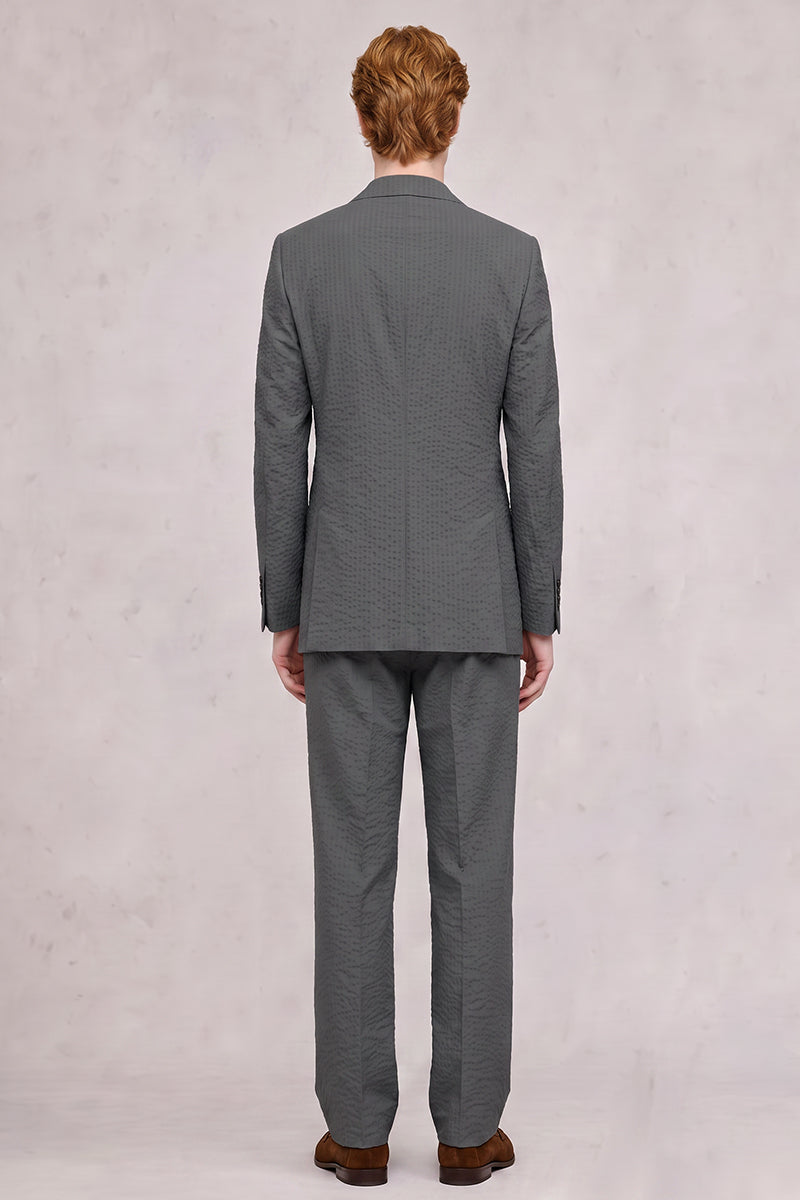 Gray 50% Merino Wool Suit