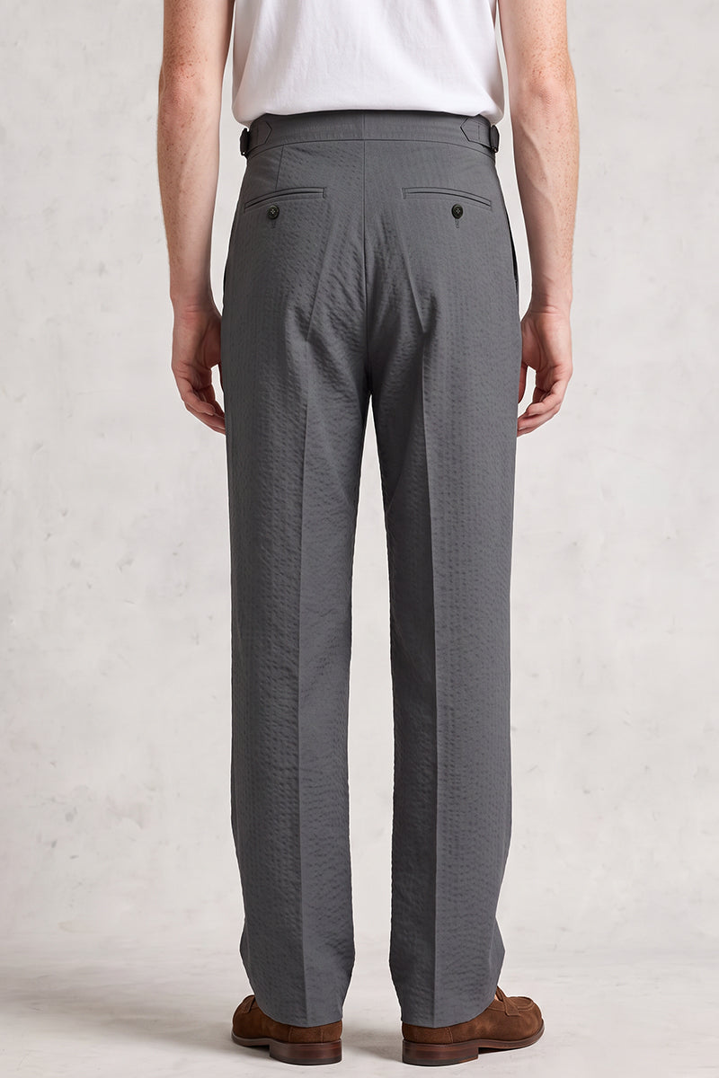 Pantaloni da completo grigi in lana merino