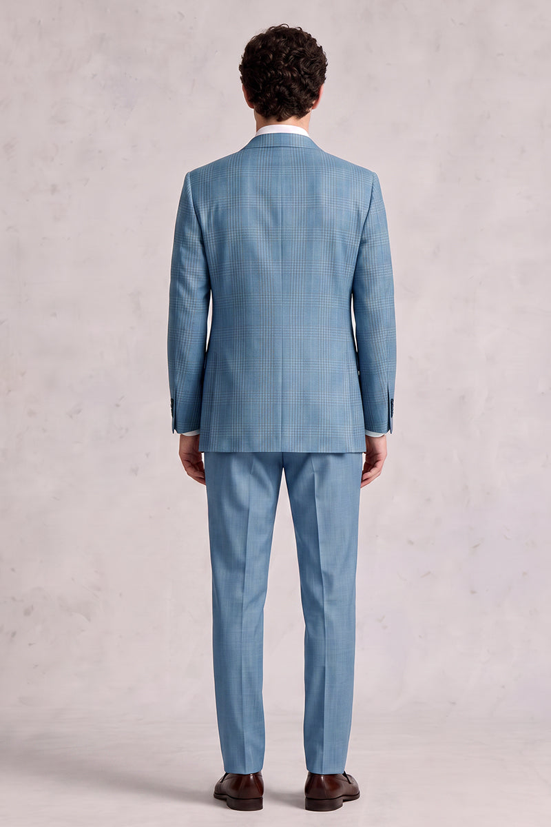 Blue 50% Merino Wool Suit