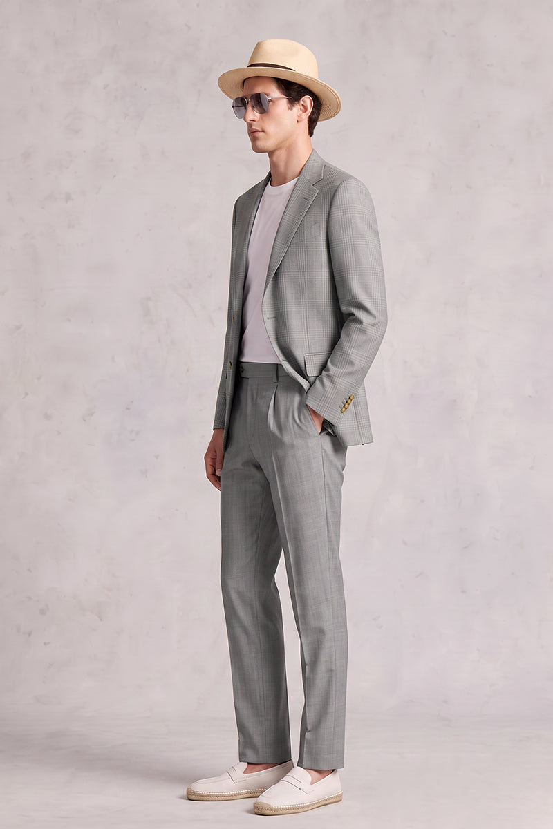 Gray 50% Merino Wool Suit
