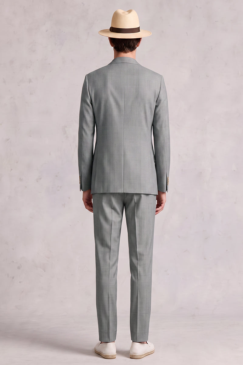 Gray 50% Merino Wool Suit