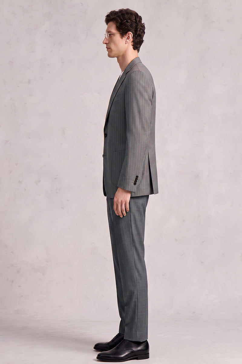 Gray 50% Merino Wool Suit