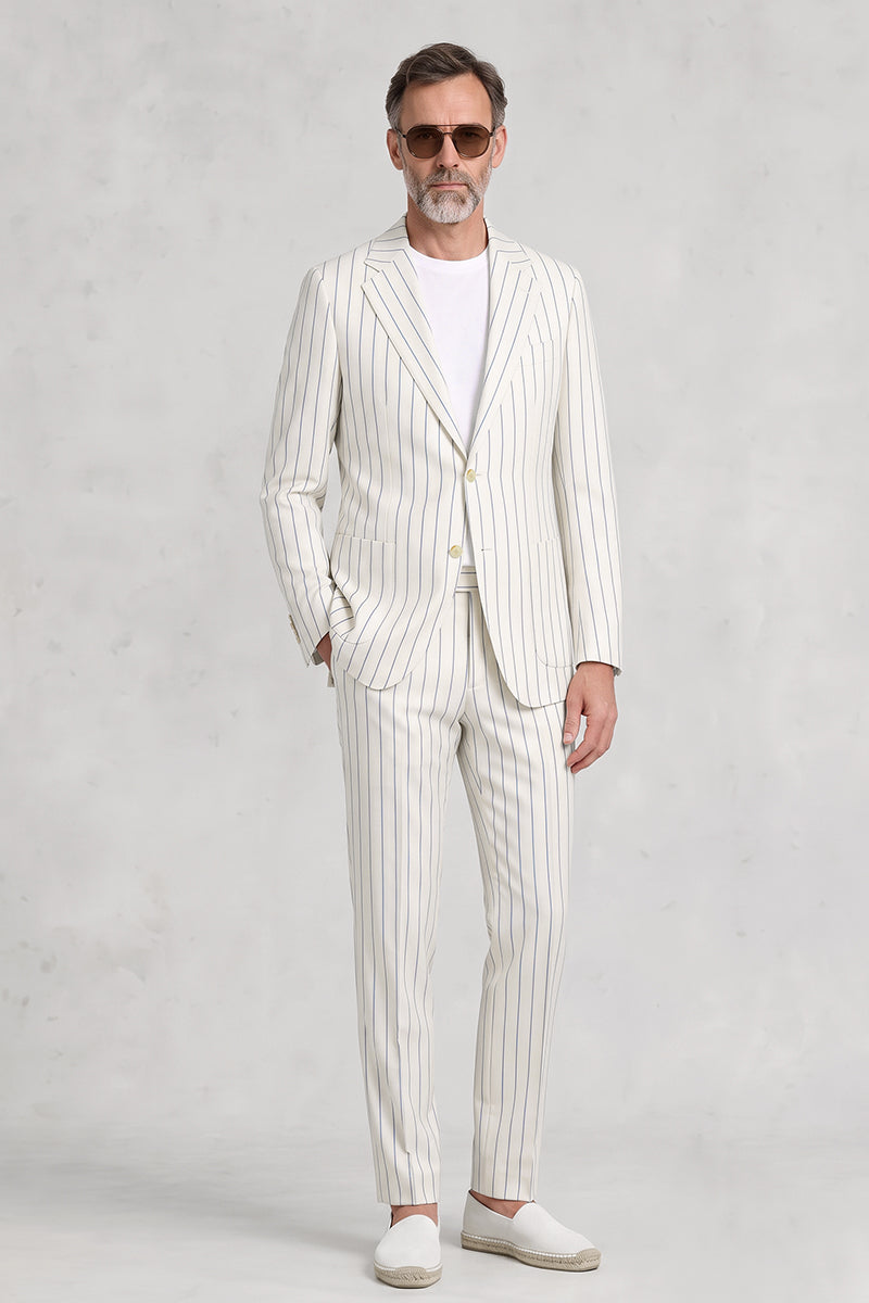 White 50% Merino Wool Suit