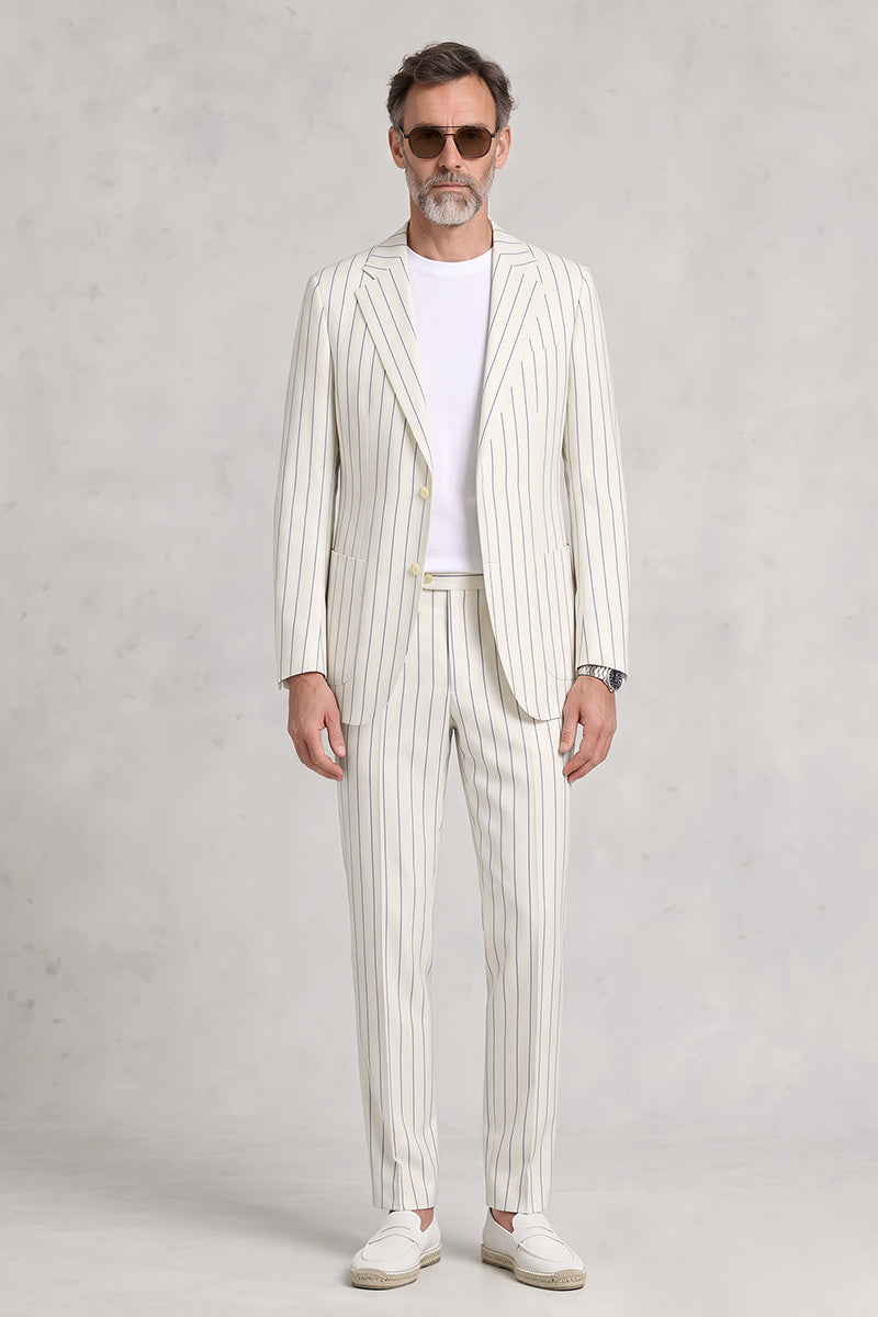 White 50% Merino Wool Suit
