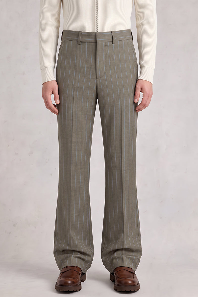 Brown 50% Merino Wool Suit Trousers