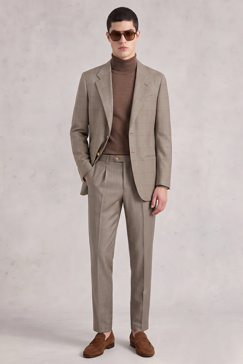 Brown 50% Merino Wool Suit