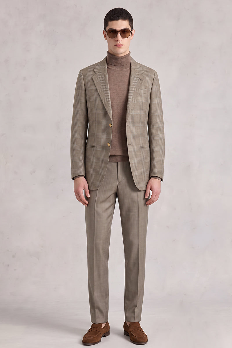 Brown 50% Merino Wool Suit