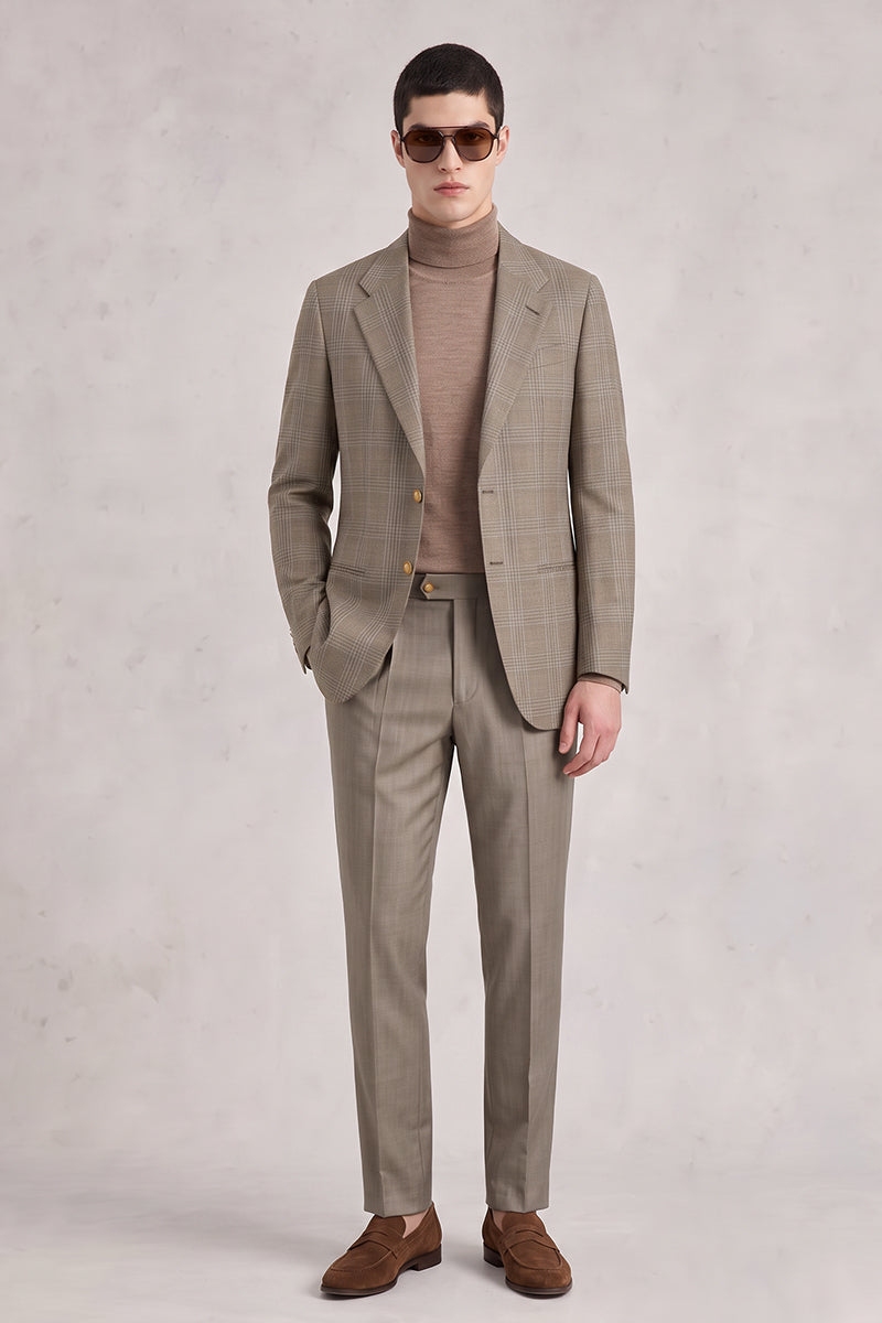 Brown 50% Merino Wool Suit