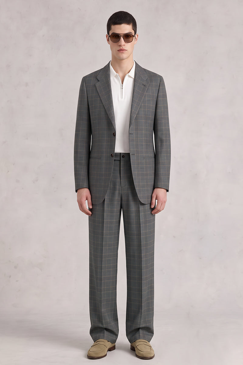 Gray 50% Merino Wool Suit