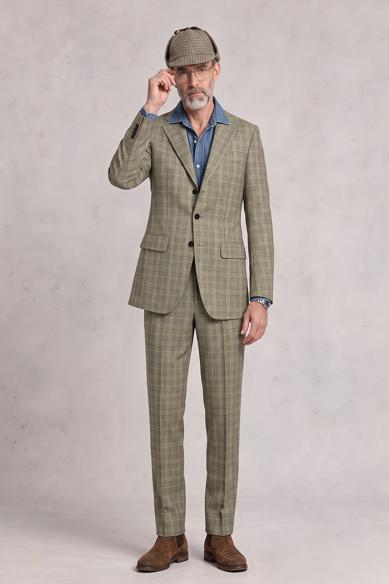 Green 100% Merino Wool Suit