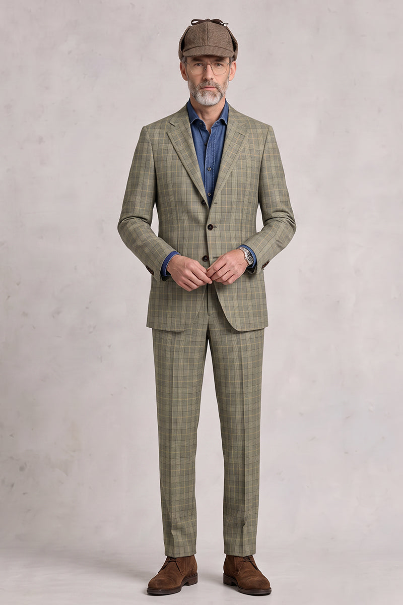 Green 100% Merino Wool Suit