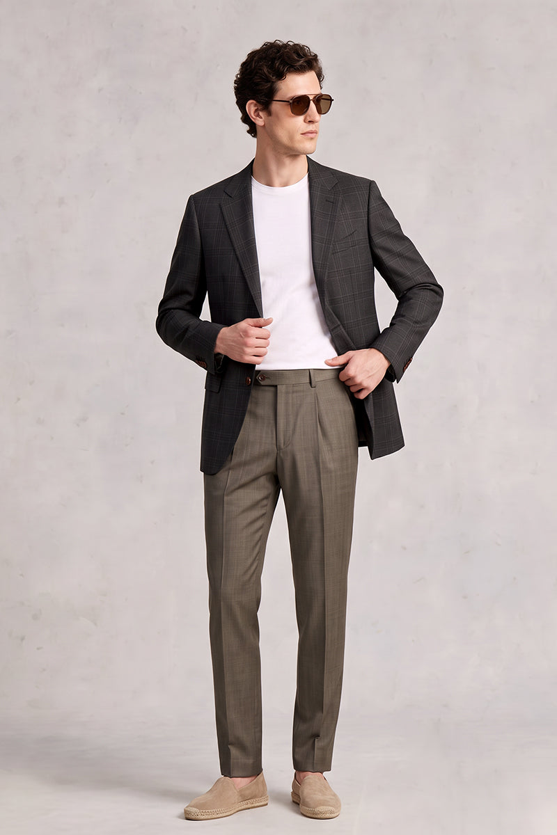 Black 50% Merino Wool Suit