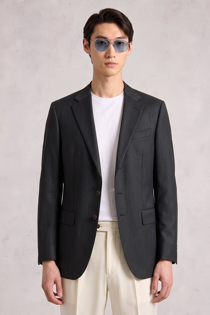 Black 50% Merino Wool Suit