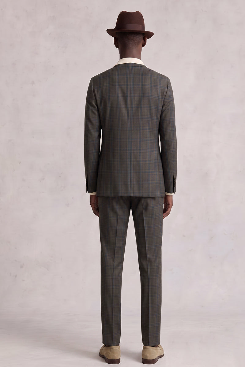 Brown 50% Merino Wool Suit