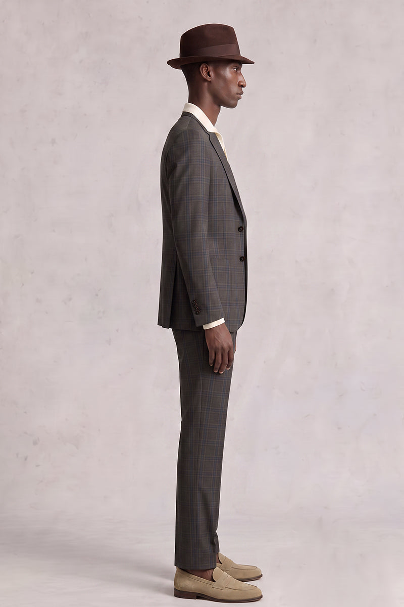 Brown 50% Merino Wool Suit
