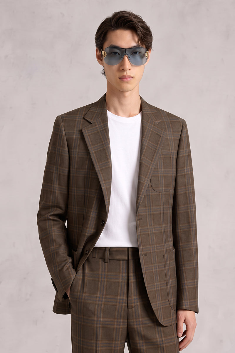 Brown 50% Merino Wool Suit