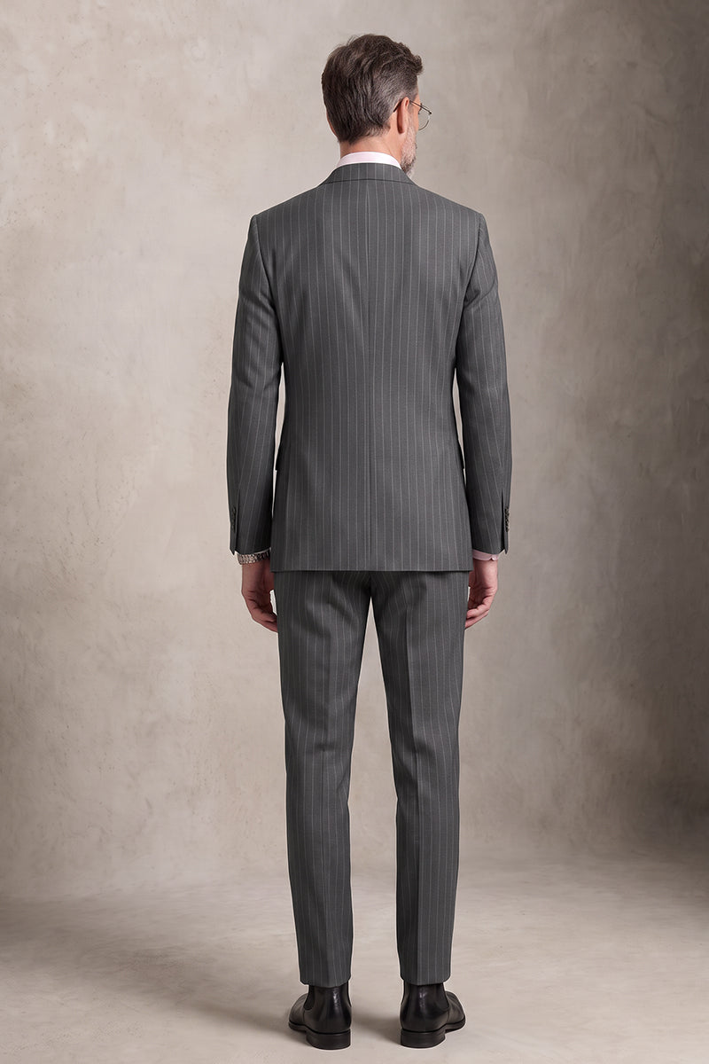 Gray 50% Merino Wool Suit