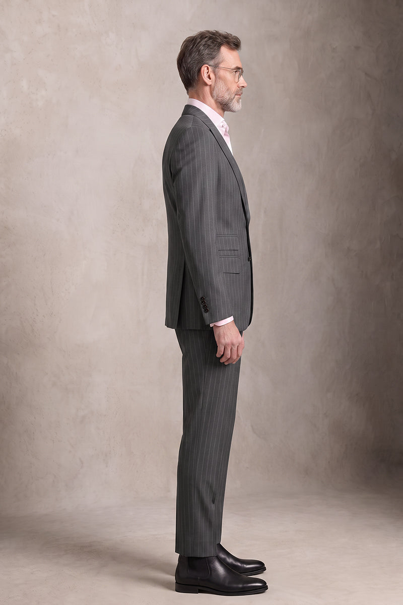 Gray 50% Merino Wool Suit