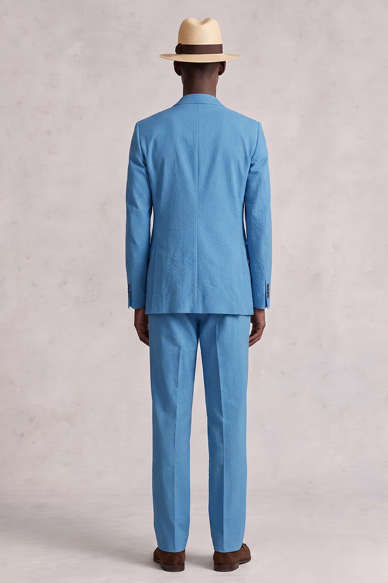 Blue 50% Merino Wool Suit