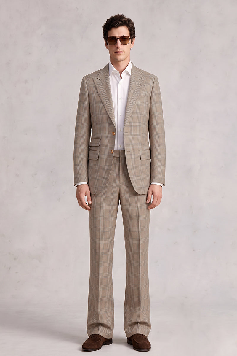 Brown 50% Merino Wool Suit